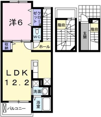 サンリッチＢの物件間取画像